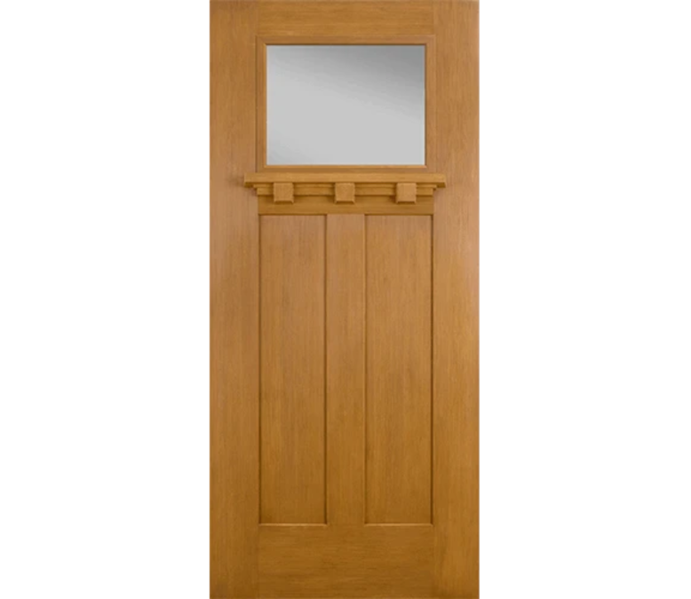 St Louis Craftsman Light Fiberglass Entry Door